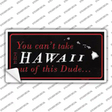 Hawaii Dude Novelty Sticker Decal