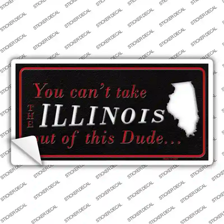Illinois Dude Novelty Sticker Decal