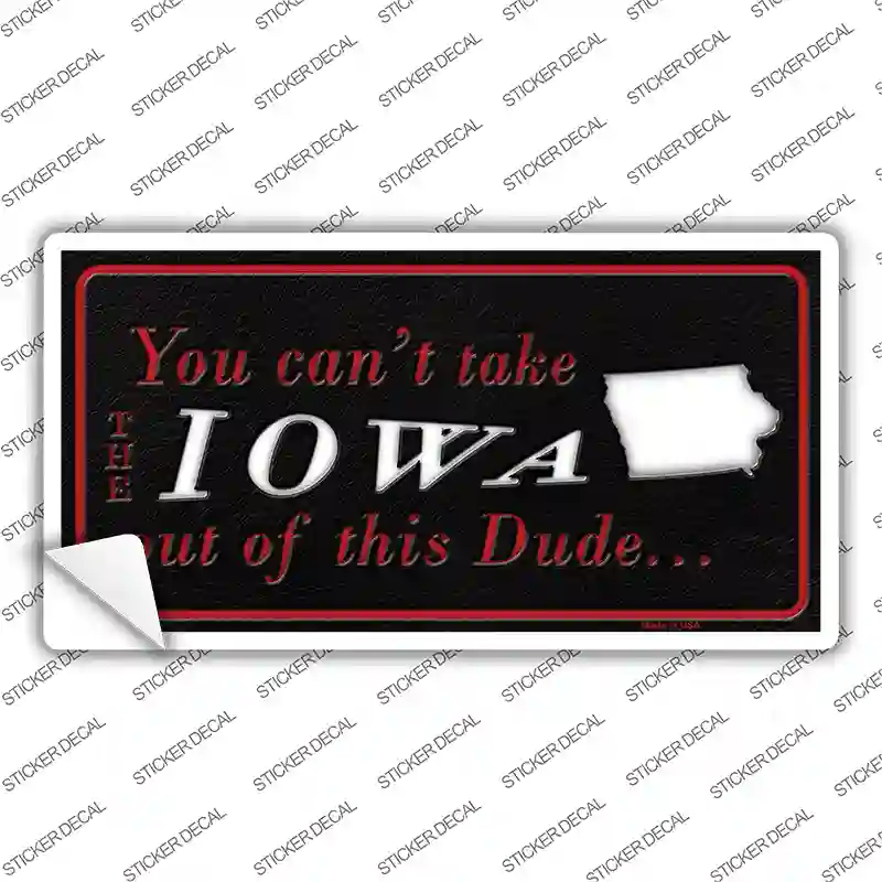 Iowa Dude Novelty Sticker Decal
