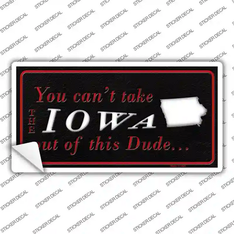 Iowa Dude Novelty Sticker Decal
