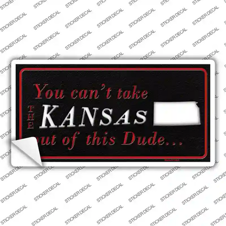 Kansas Dude Novelty Sticker Decal