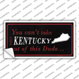 Kentucky Dude Novelty Sticker Decal