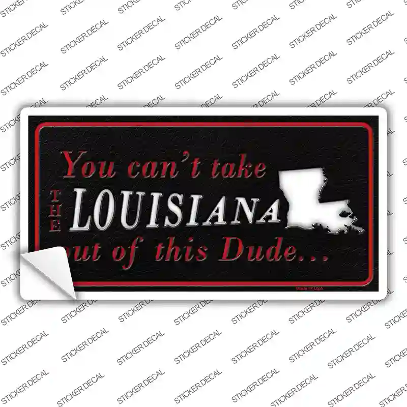 Louisiana Dude Novelty Sticker Decal