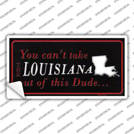 Louisiana Dude Novelty Sticker Decal
