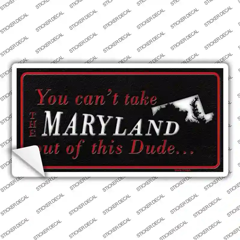 Maryland Dude Novelty Sticker Decal