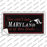 Maryland Dude Novelty Sticker Decal