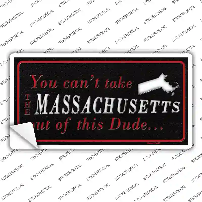 Massachusetts Dude Novelty Sticker Decal
