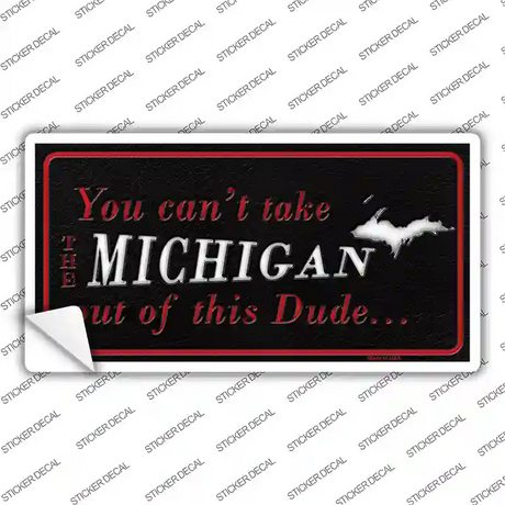 Michigan Dude Novelty Sticker Decal