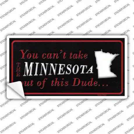 Minnesota Dude Novelty Sticker Decal