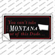 Montana Dude Novelty Sticker Decal