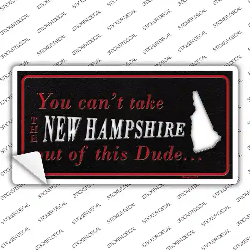New Hampshire Dude Novelty Sticker Decal