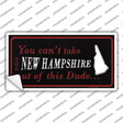 New Hampshire Dude Novelty Sticker Decal