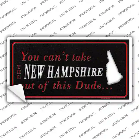 New Hampshire Dude Novelty Sticker Decal