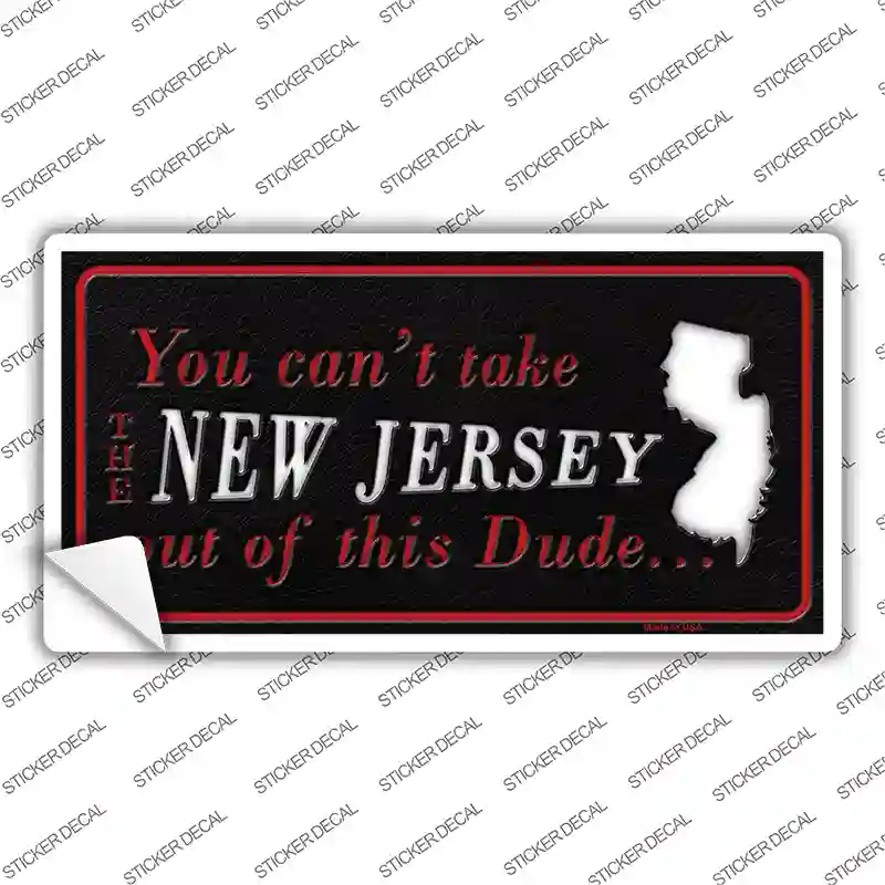 New Jersey Dude Novelty Sticker Decal