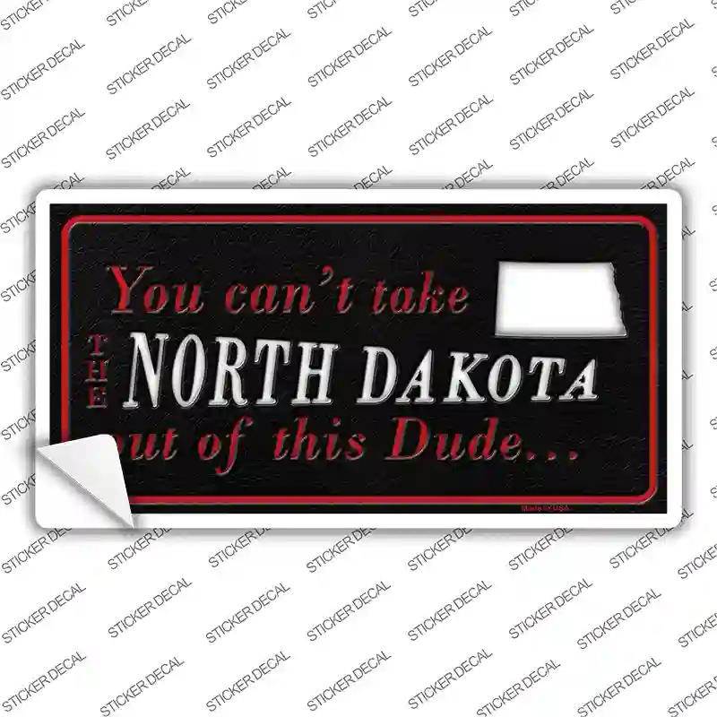 North Dakota Dude Novelty Sticker Decal