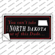 North Dakota Dude Novelty Sticker Decal