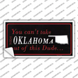 Oklahoma Dude Novelty Sticker Decal