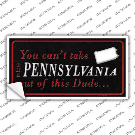 Pennsylvania Dude Novelty Sticker Decal