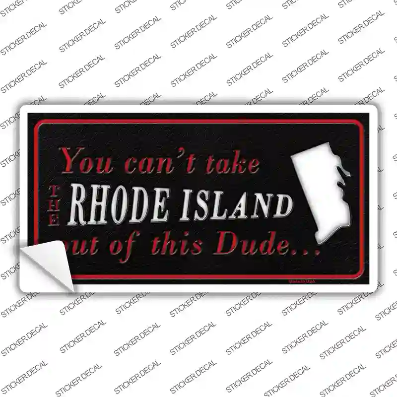Rhode Island Dude Novelty Sticker Decal