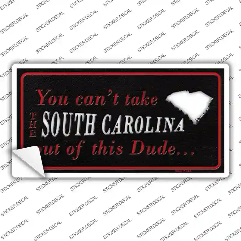 South Carolina Dude Novelty Sticker Decal