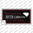 South Carolina Dude Novelty Sticker Decal
