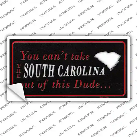 South Carolina Dude Novelty Sticker Decal