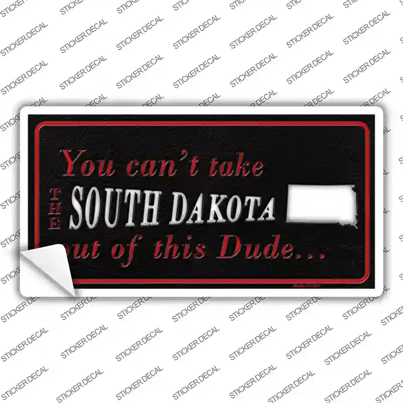 South Dakota Dude Novelty Sticker Decal
