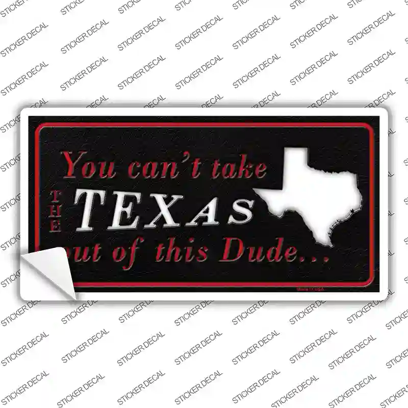Texas Dude Novelty Sticker Decal
