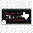 Texas Dude Novelty Sticker Decal