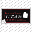 Utah Dude Novelty Sticker Decal