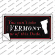 Vermont Dude Novelty Sticker Decal
