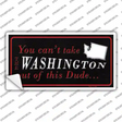 Washington Dude Novelty Sticker Decal