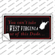 West Virginia Dude Novelty Sticker Decal