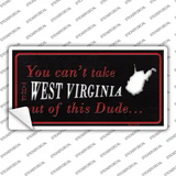 West Virginia Dude Novelty Sticker Decal