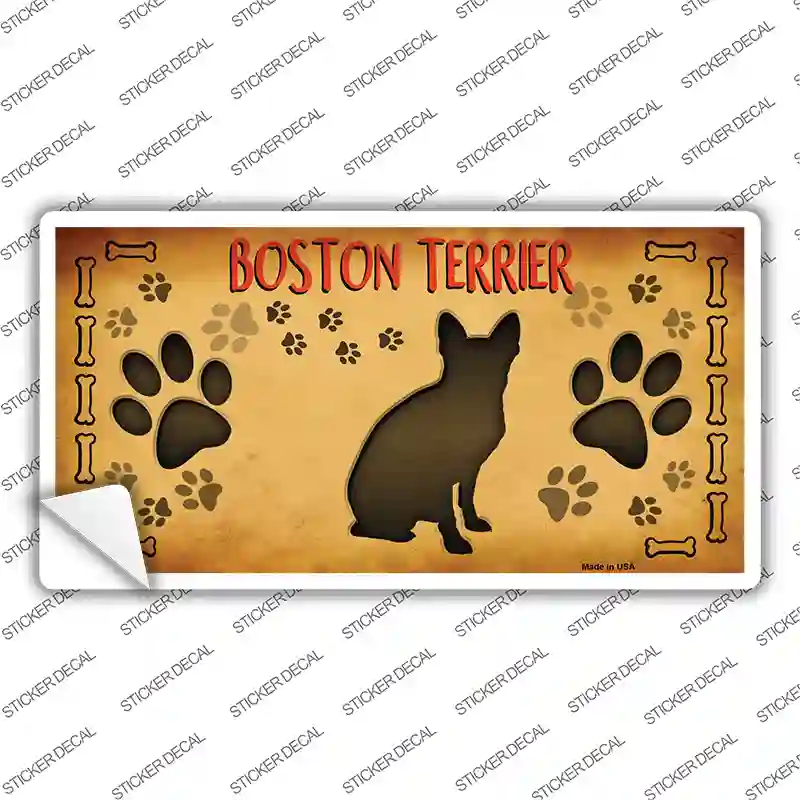 Boston Terrier Novelty Sticker Decal