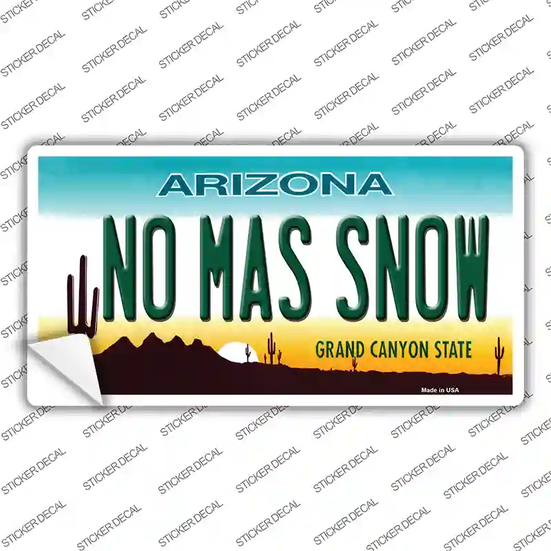 No Mas Snow Novelty Sticker Decal