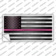 Thin Pink Line With Pink Stars Novelty Sticker Decal