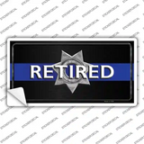 Thin Blue Line Retired Police Novelty Sticker Decal