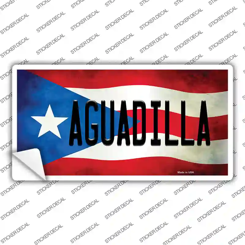 Aguadilla Puerto Rico Flag Novelty Sticker Decal