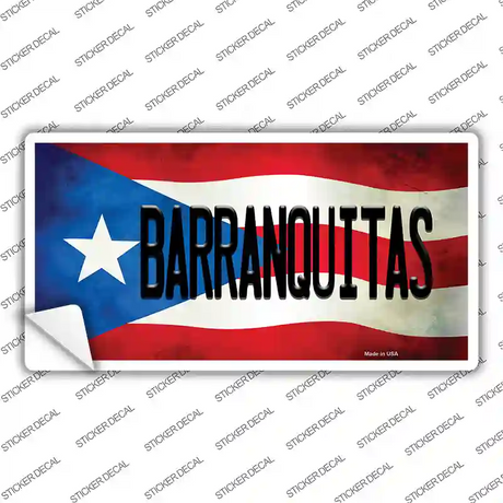 Barranquitas Puerto Rico Flag Novelty Sticker Decal