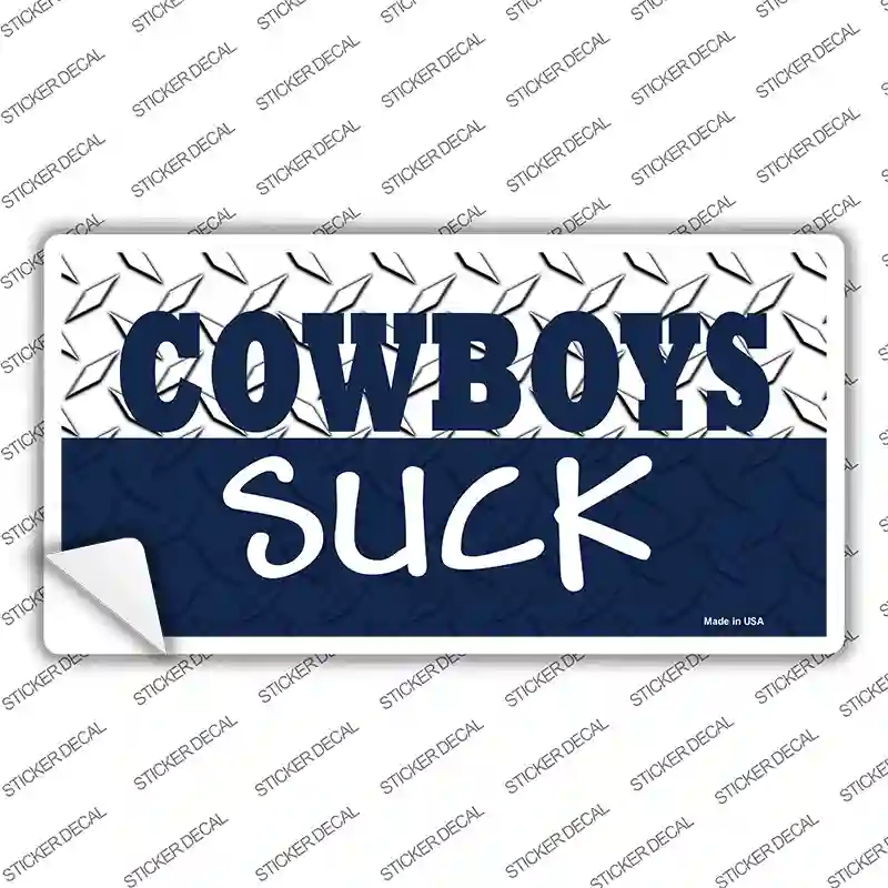 Cowboys Suck Novelty Sticker Decal