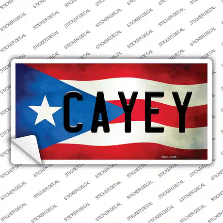 Cayey Puerto Rico Flag Novelty Sticker Decal