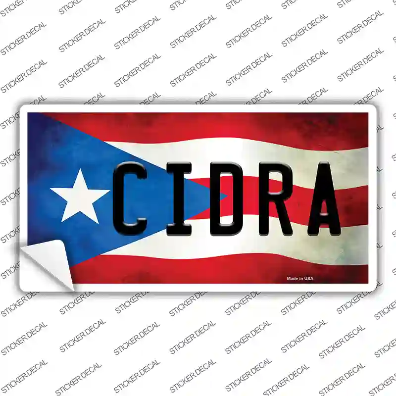 Cidra Puerto Rico Flag Novelty Sticker Decal