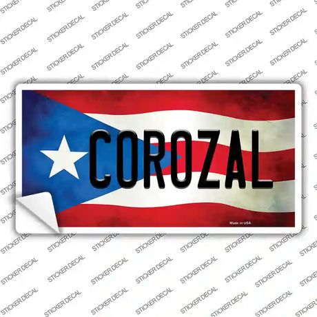 Corozal Puerto Rico Flag Novelty Sticker Decal