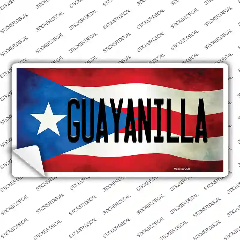 Guayanilla Puerto Rico Flag Novelty Sticker Decal
