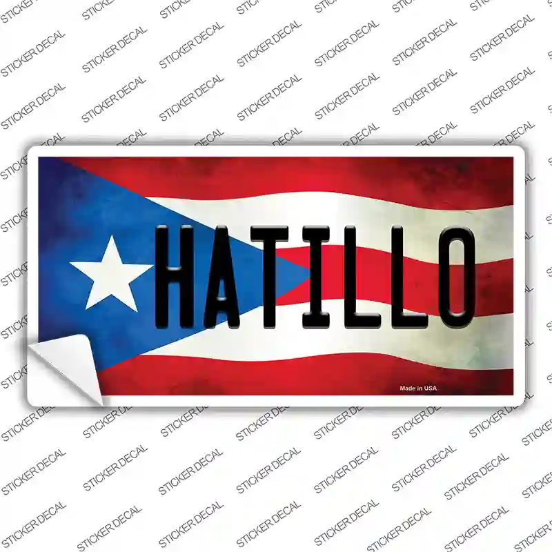 Hatillo Puerto Rico Flag Novelty Sticker Decal