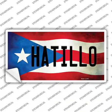 Hatillo Puerto Rico Flag Novelty Sticker Decal
