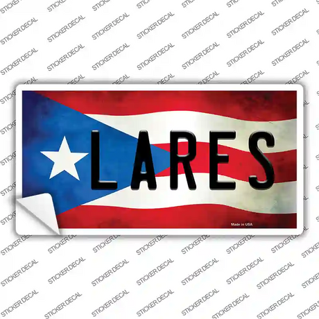 Lares Puerto Rico Flag Novelty Sticker Decal