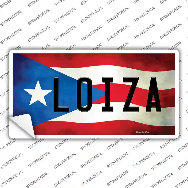 Loiza Puerto Rico Flag Novelty Sticker Decal