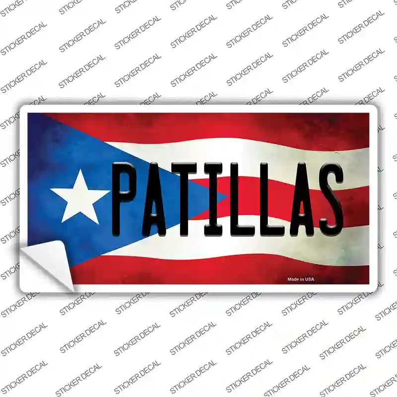 Patillas Puerto Rico Flag Novelty Sticker Decal